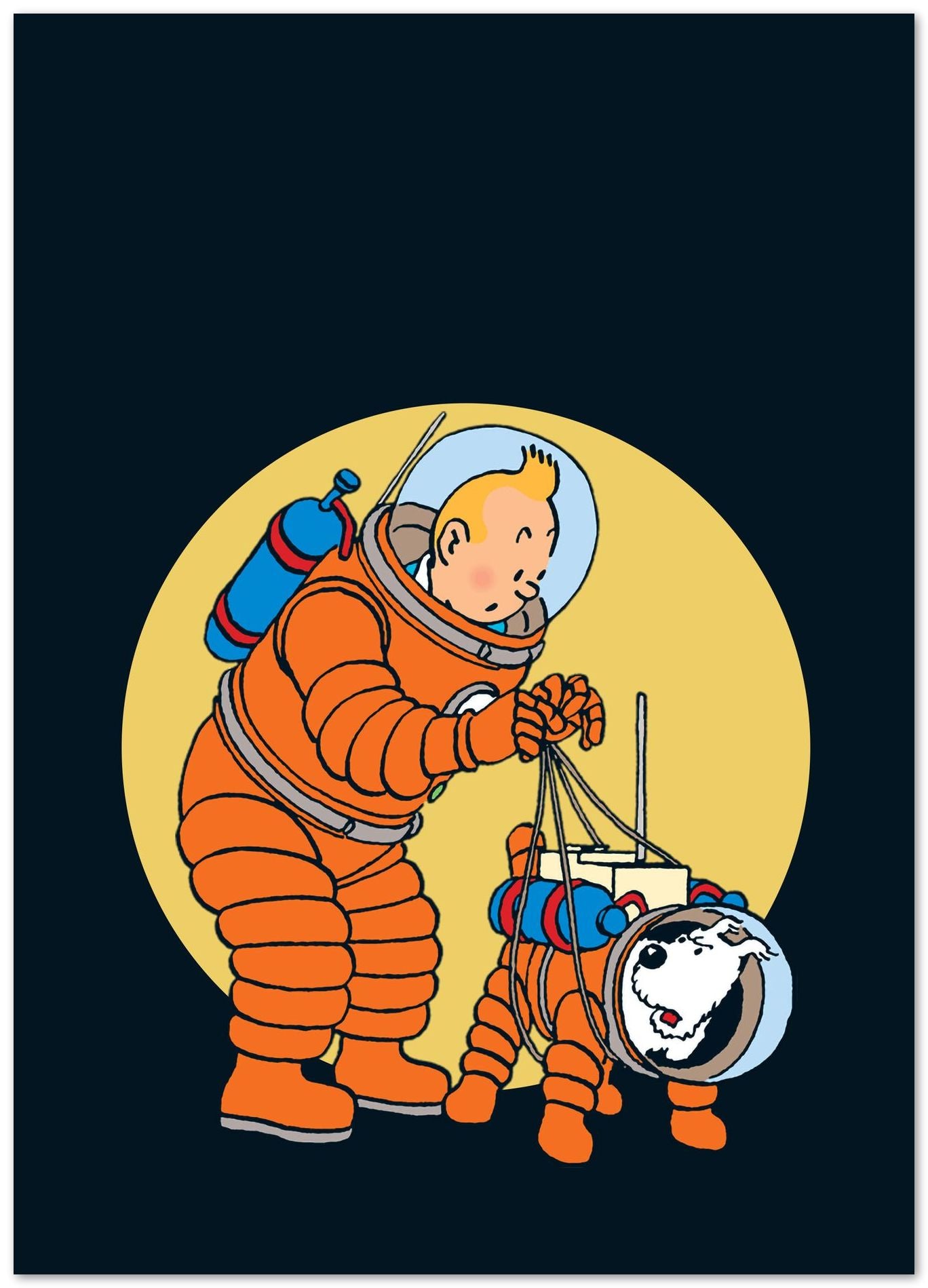 astronauts tintin and snowy - @pansodda