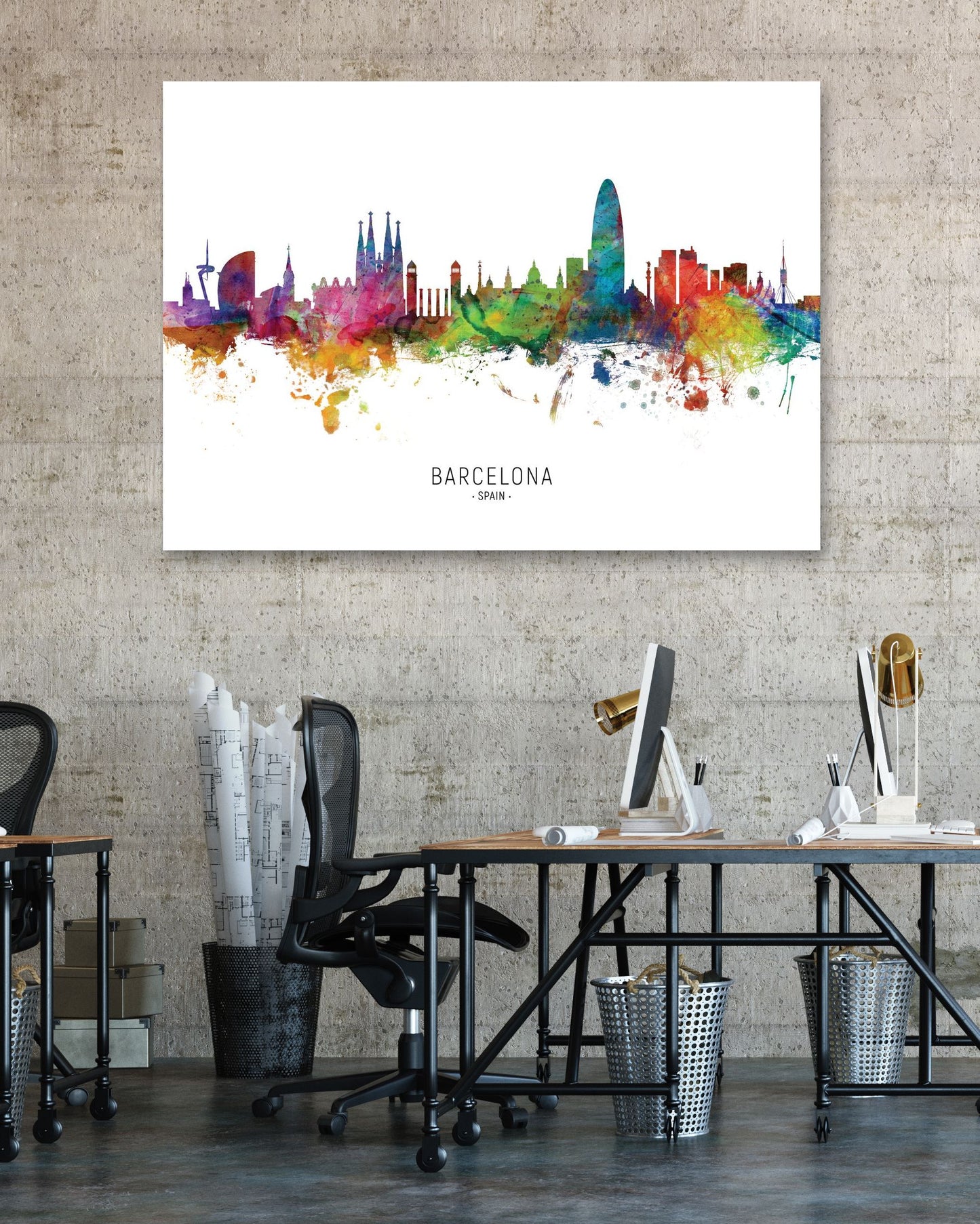 Barcelona Spain Skyline - @MichaelTompsett