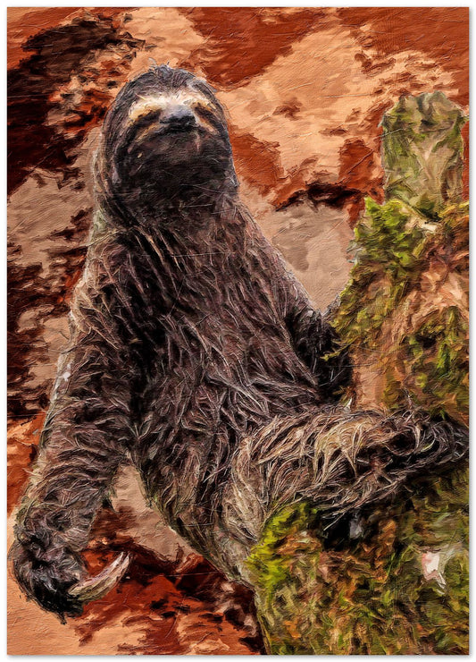 Painting Of A Sloth In A Tree - @Septi