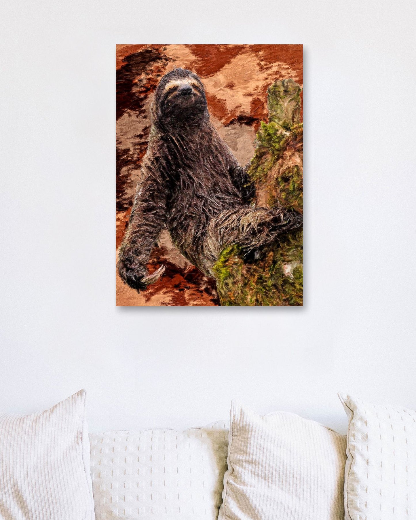 Painting Of A Sloth In A Tree - @Septi