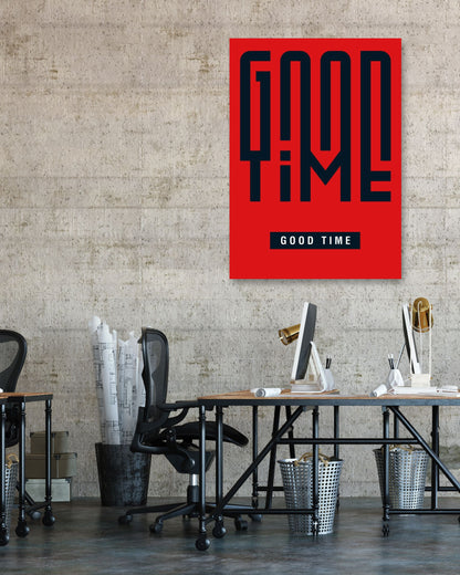 Typography: Good Time in Red - @HidayahCreative