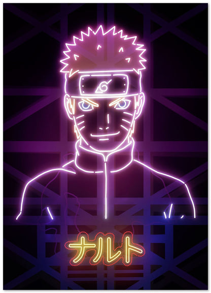 The Hokage Anime Neon Art - @vectorheroes