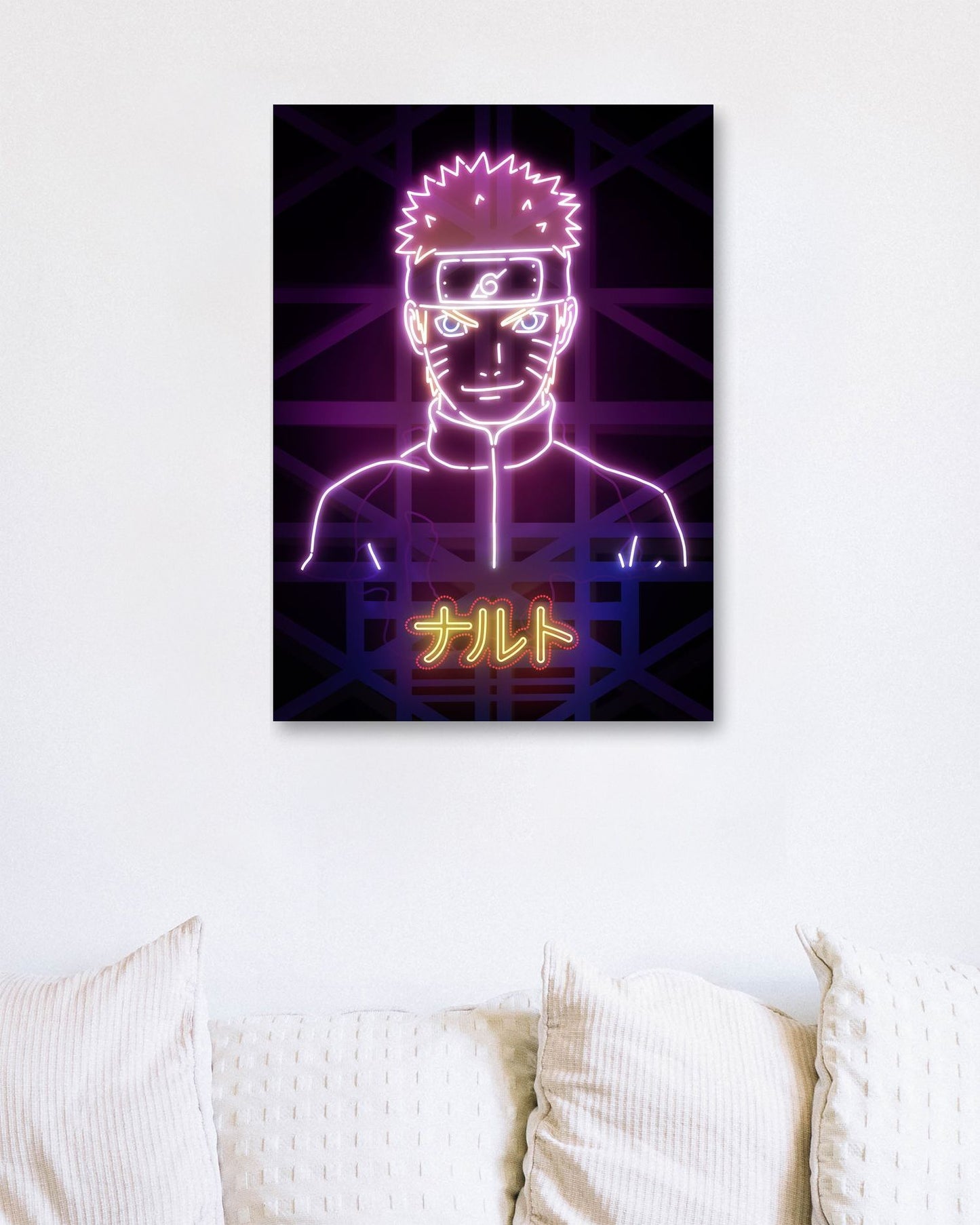 The Hokage Anime Neon Art - @vectorheroes