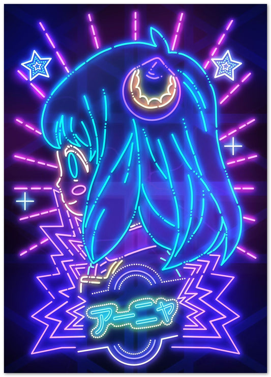 Telepathy Girl Neon Art - @vectorheroes