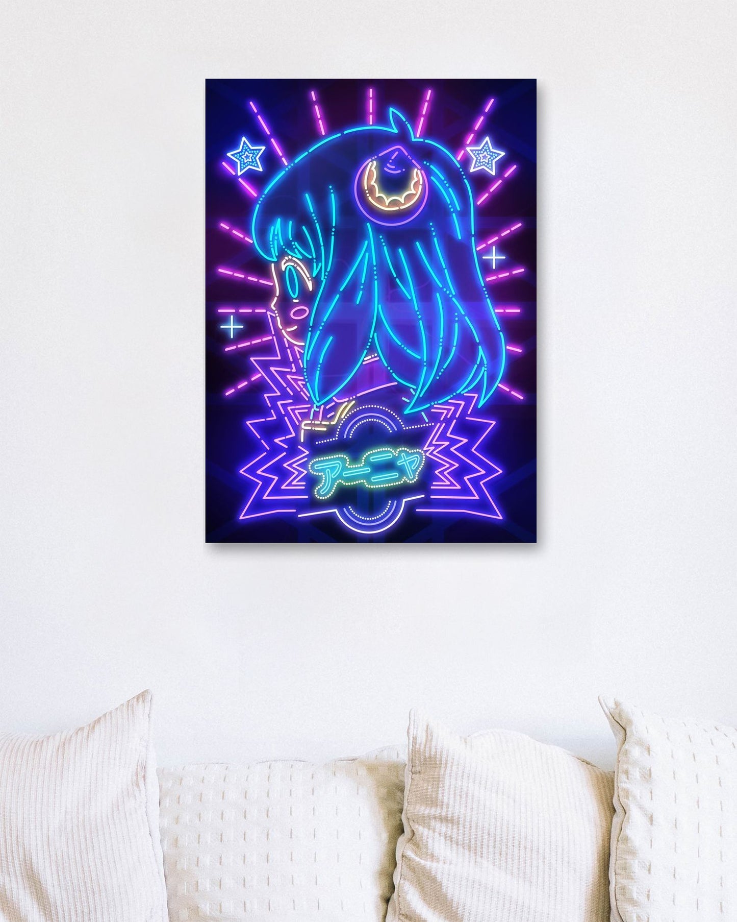 Telepathy Girl Neon Art - @vectorheroes