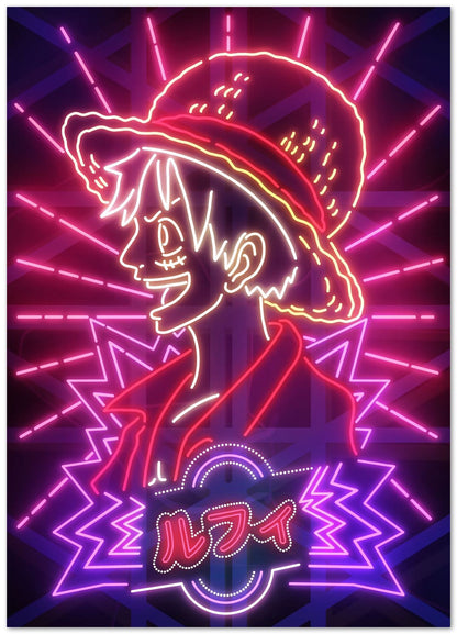 The Straw Hat Pirate Neon Art - @vectorheroes