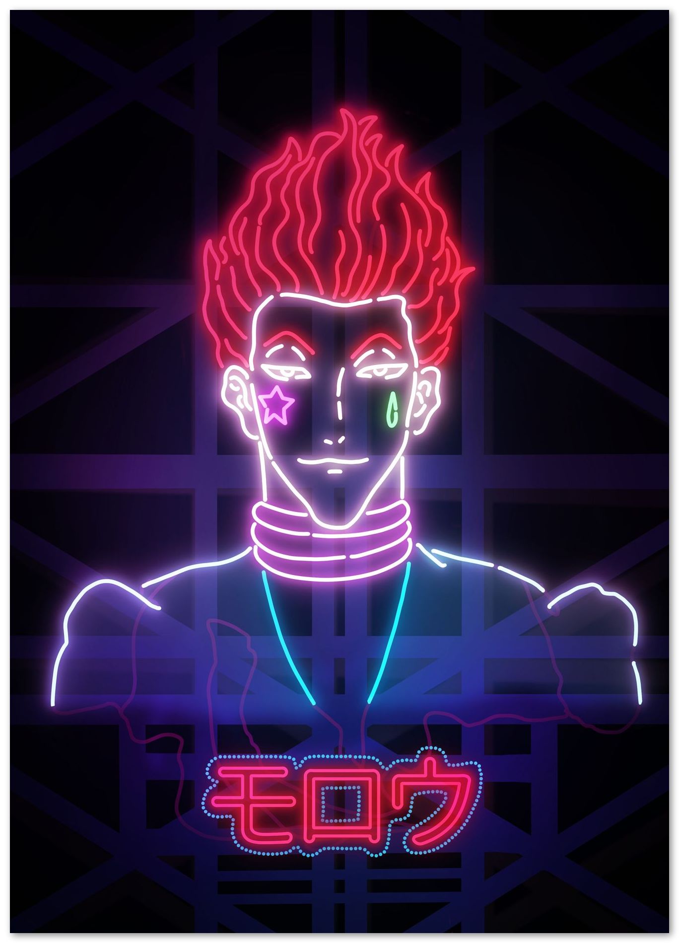 The Villain Hunter Neon Art - @vectorheroes