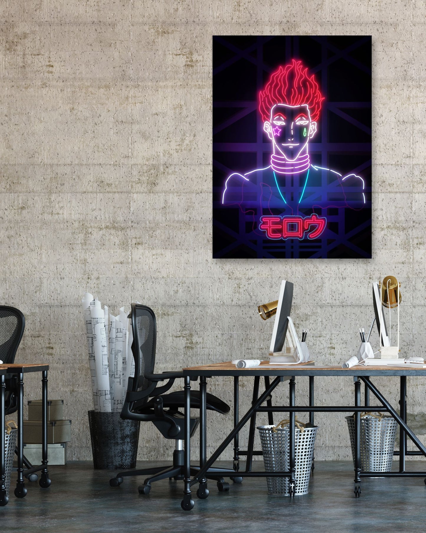 The Villain Hunter Neon Art - @vectorheroes