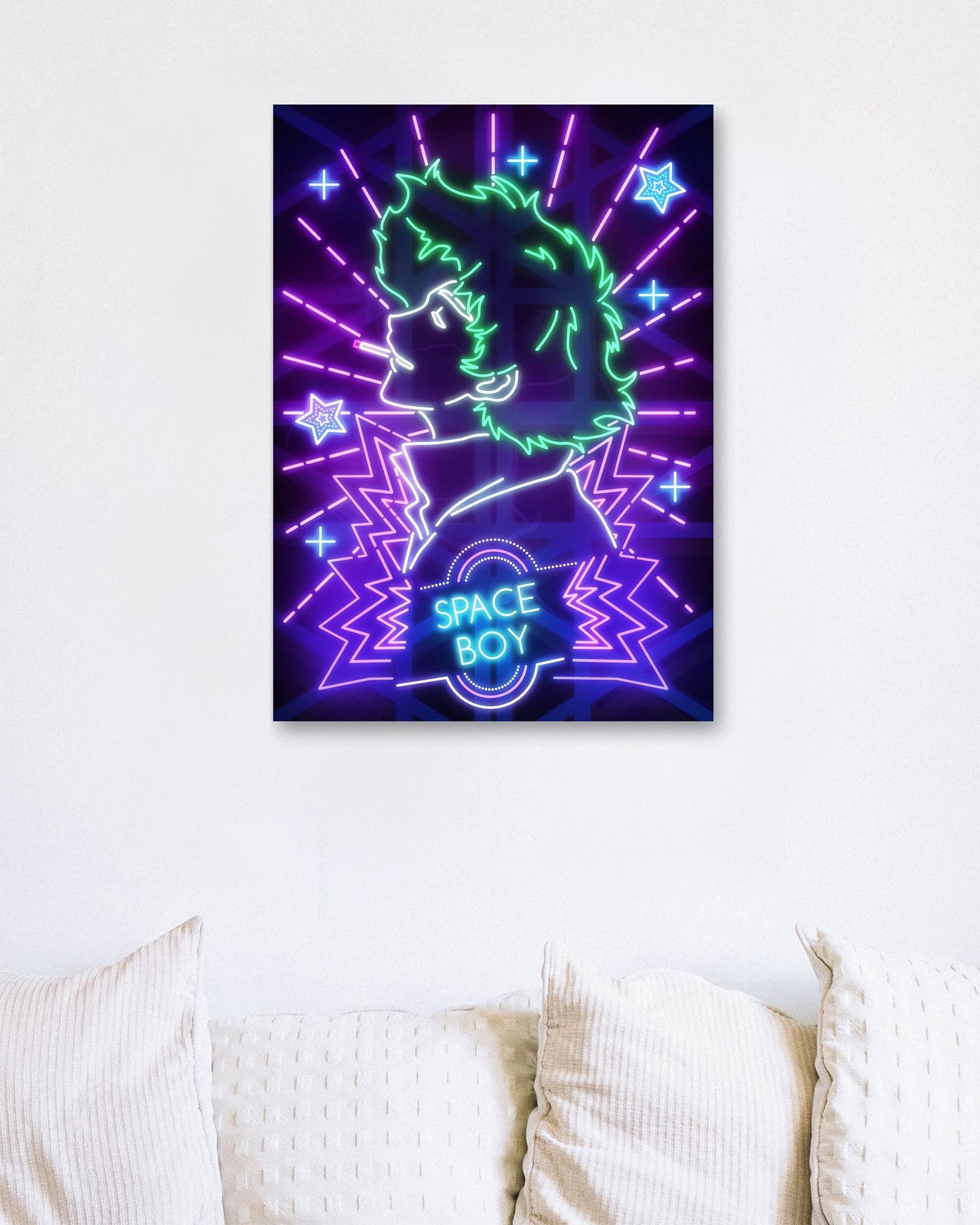 The Space Cowboy Neon Art  - @vectorheroes