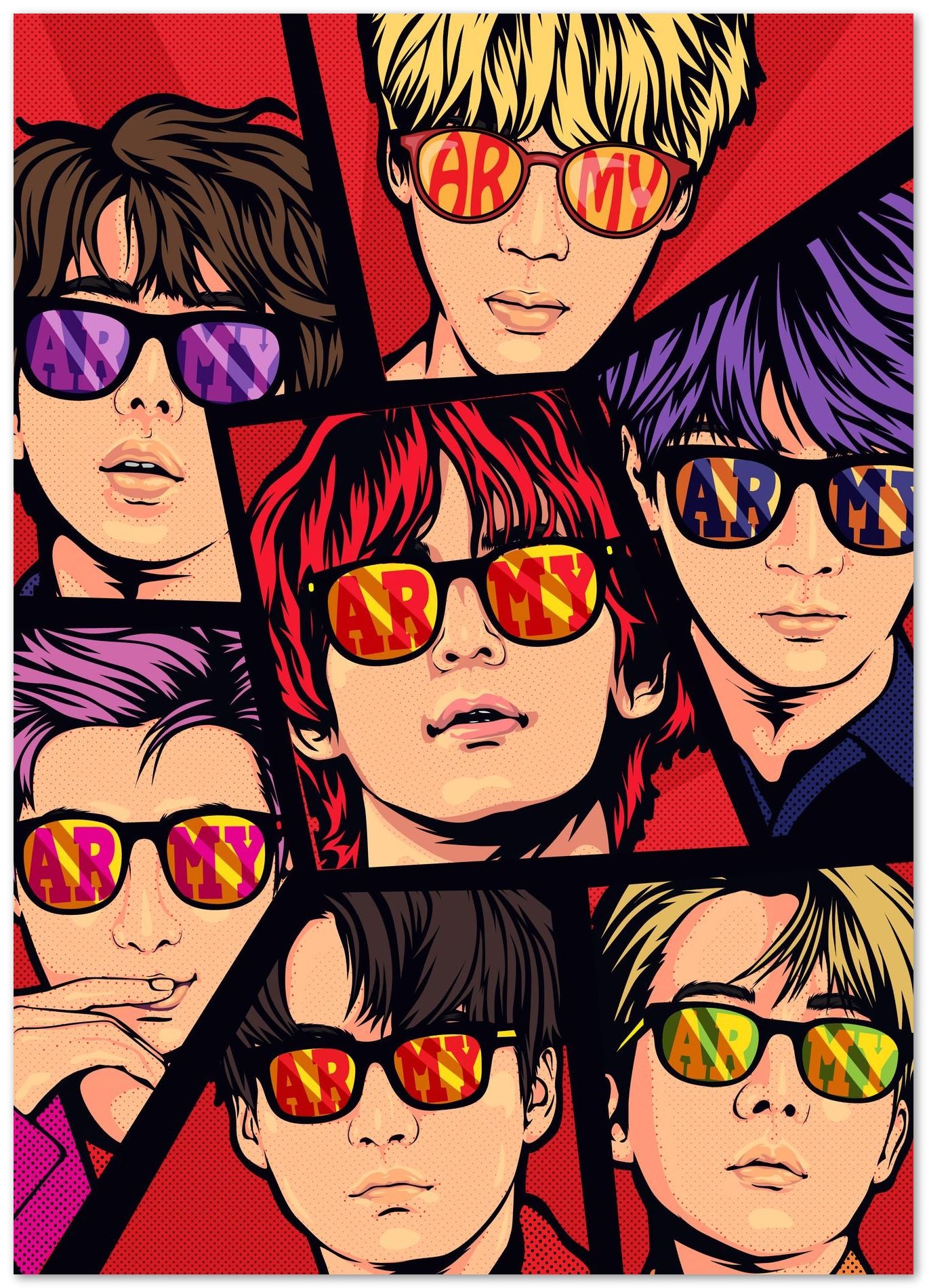 Kpop Boyband Poster - @vectorheroes