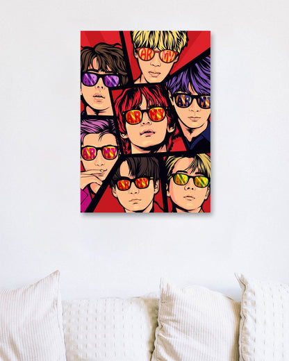 Kpop Boyband Poster - @vectorheroes