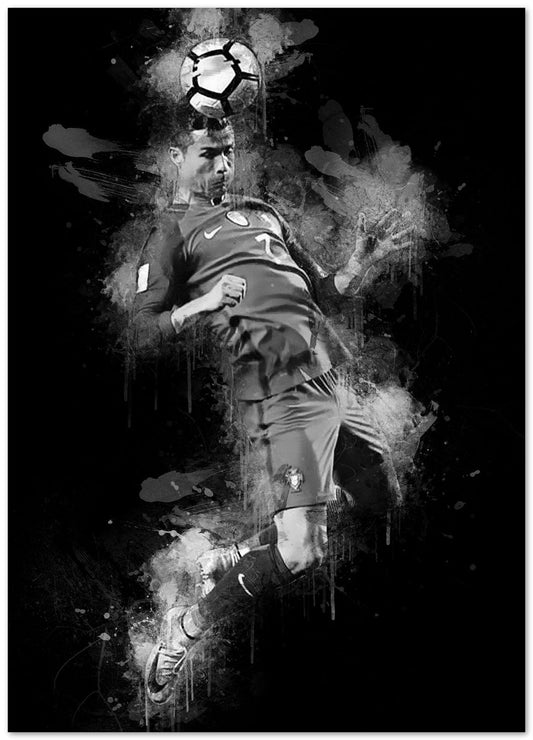 Christian Ronaldo black and white painting - @SanDee15