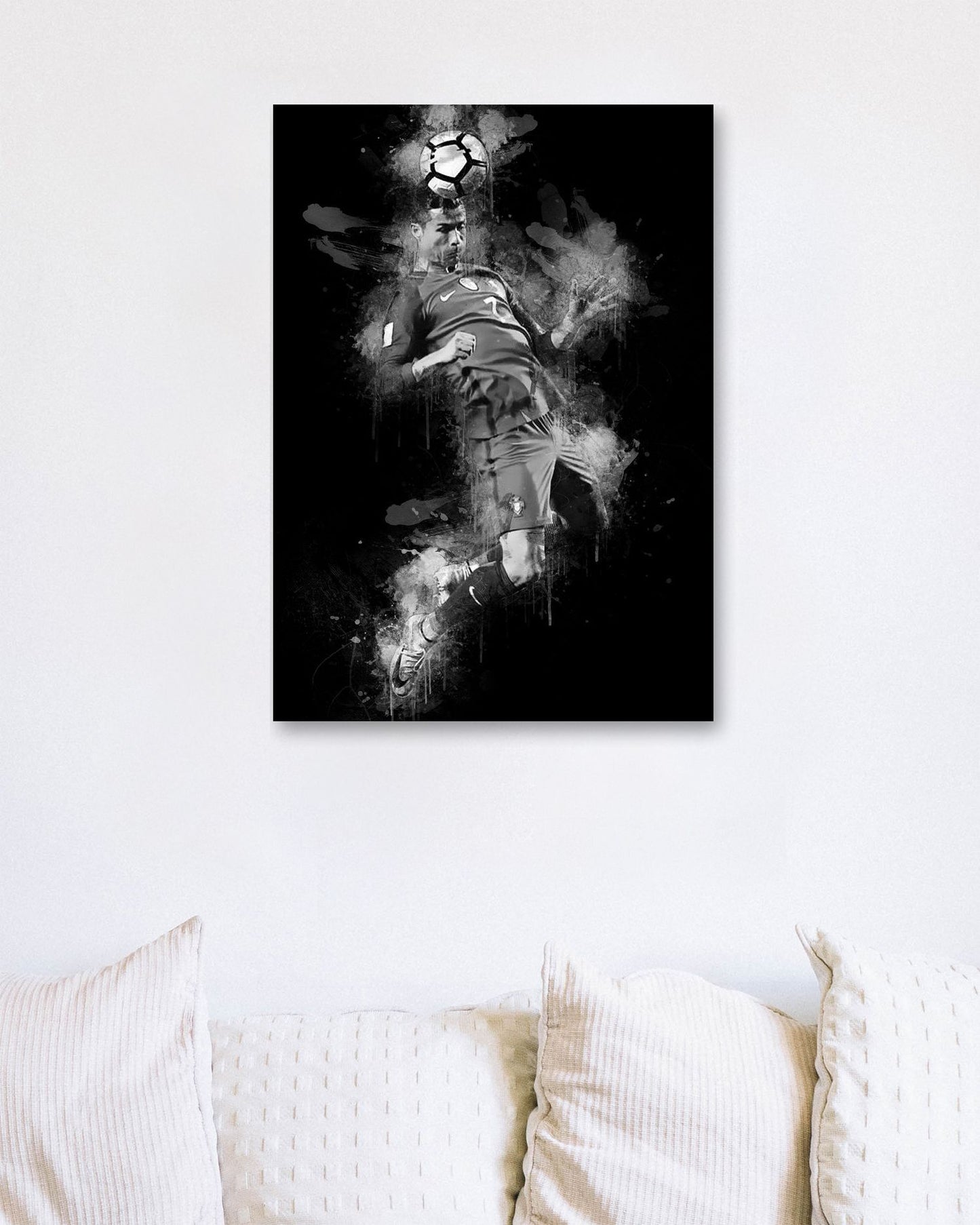 Christian Ronaldo black and white painting - @SanDee15