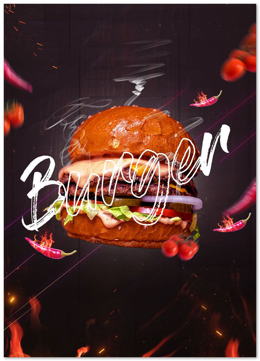 Burger King Black Style Art - @ColorizeStudio
