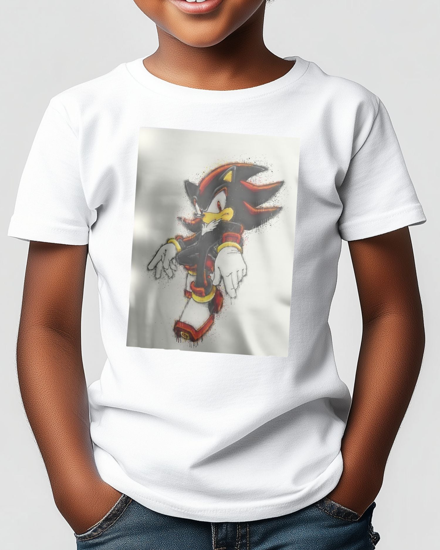 Hand painted shadow outlet the hedgehog t shirt