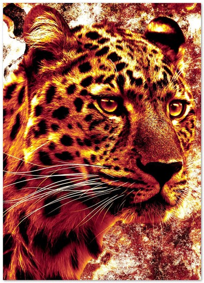 Leopard Stare Painting Texture Style - @Septi