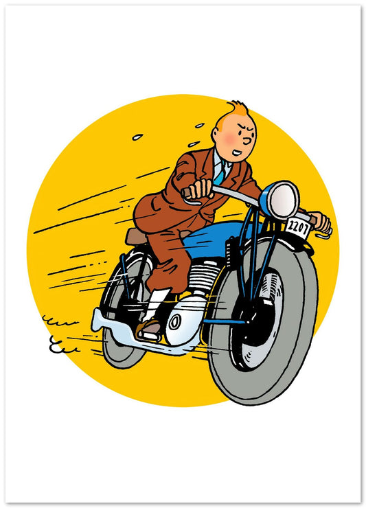 Tintin ride clasic motorcycle - @CupSturt