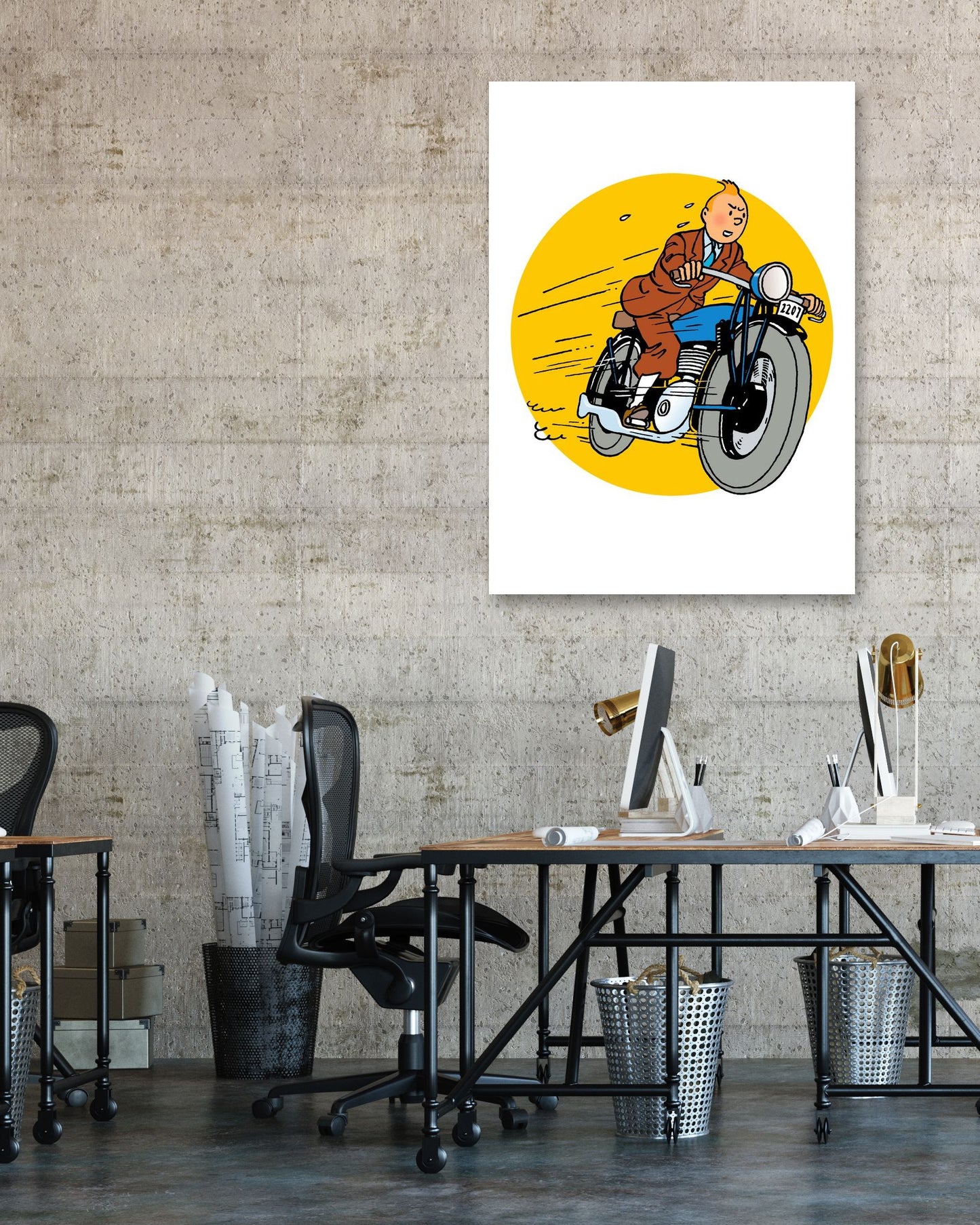 Tintin ride clasic motorcycle - @CupSturt