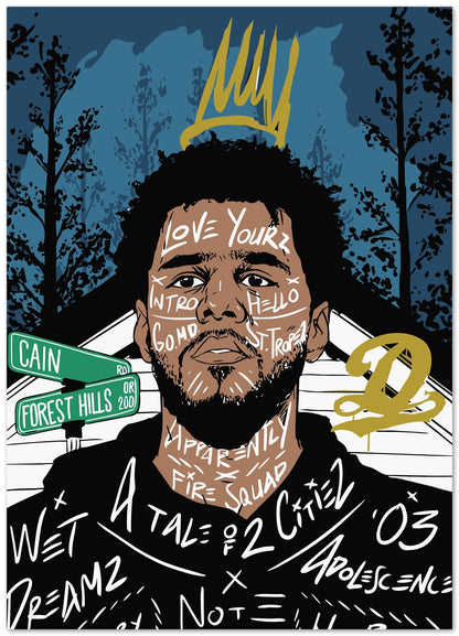 J Cole 24 forest Cover Album Rapper music - @LORDGRACE