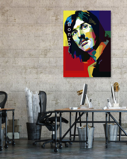 John Bonham "Bonzo" Pop Art WPAP - @Artkreator