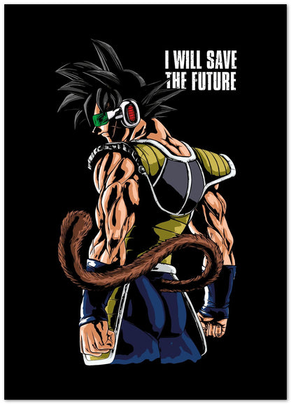 Bardock Save the Future - @PowerUpPrints