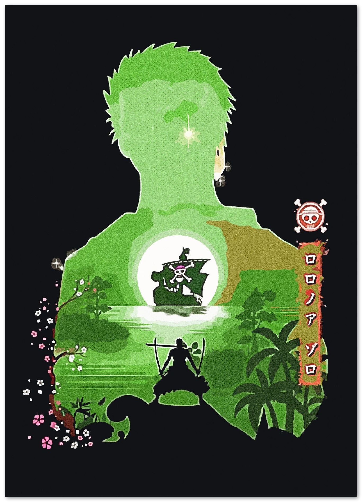 Roronoa Zoro Landscape - @ArtStyle