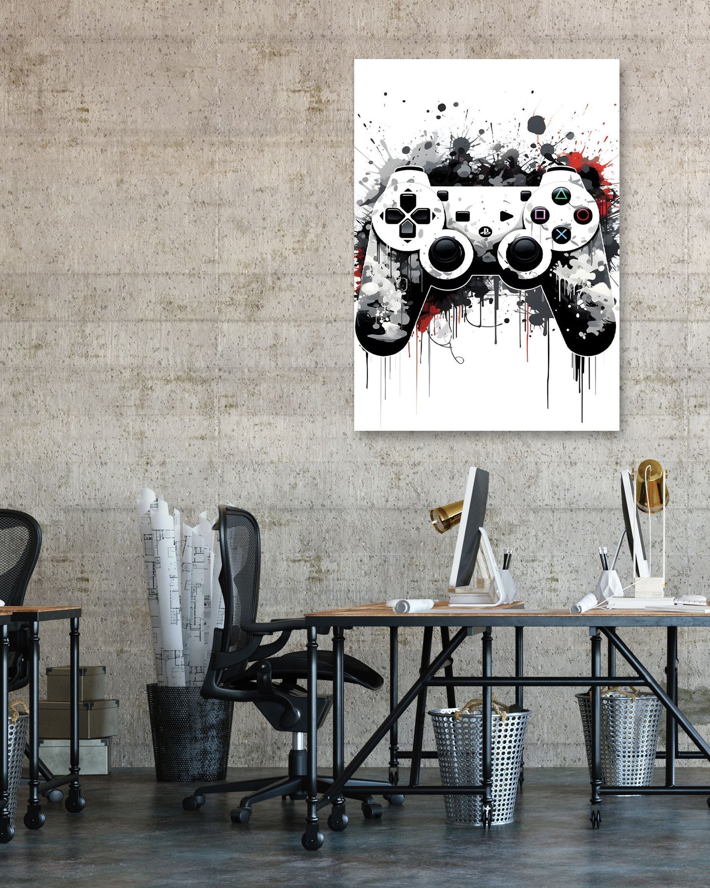 Graffiti Gaming Controller White - @ArtStyle