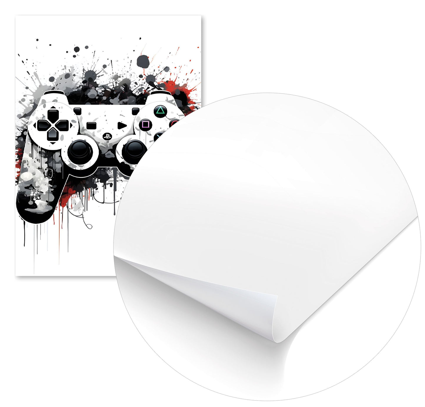 Graffiti Gaming Controller White - @ArtStyle