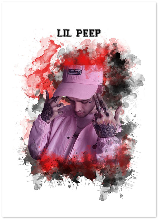 Lil Pep Rapper Watercolor 1 - @JeffNugroho