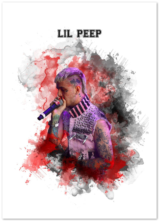 Lil Pep Rapper Watercolor 3 - @JeffNugroho
