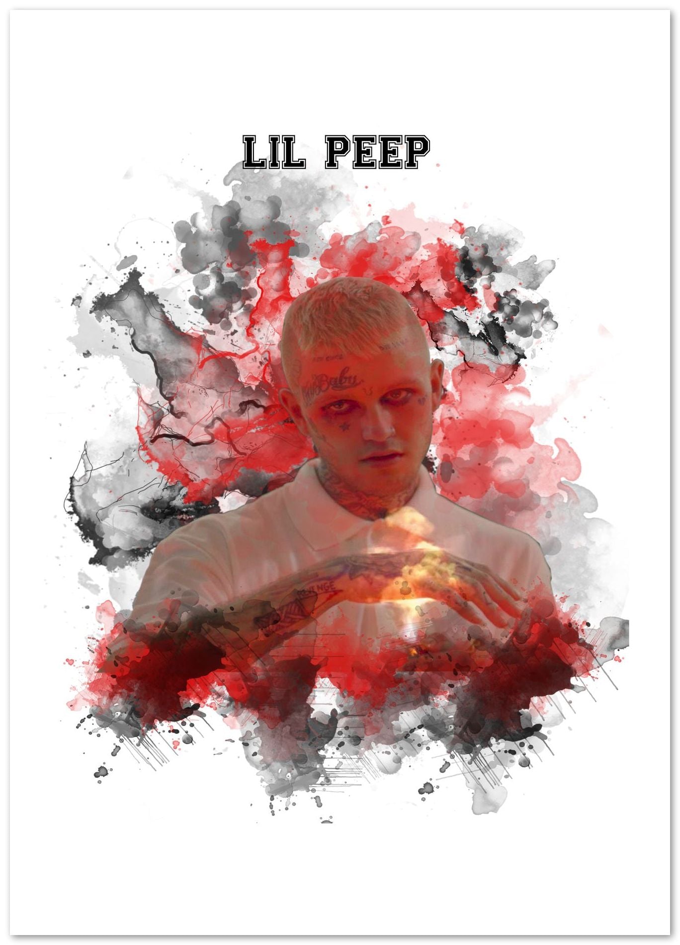 Lil Pep Rapper Watercolor 4 - @JeffNugroho