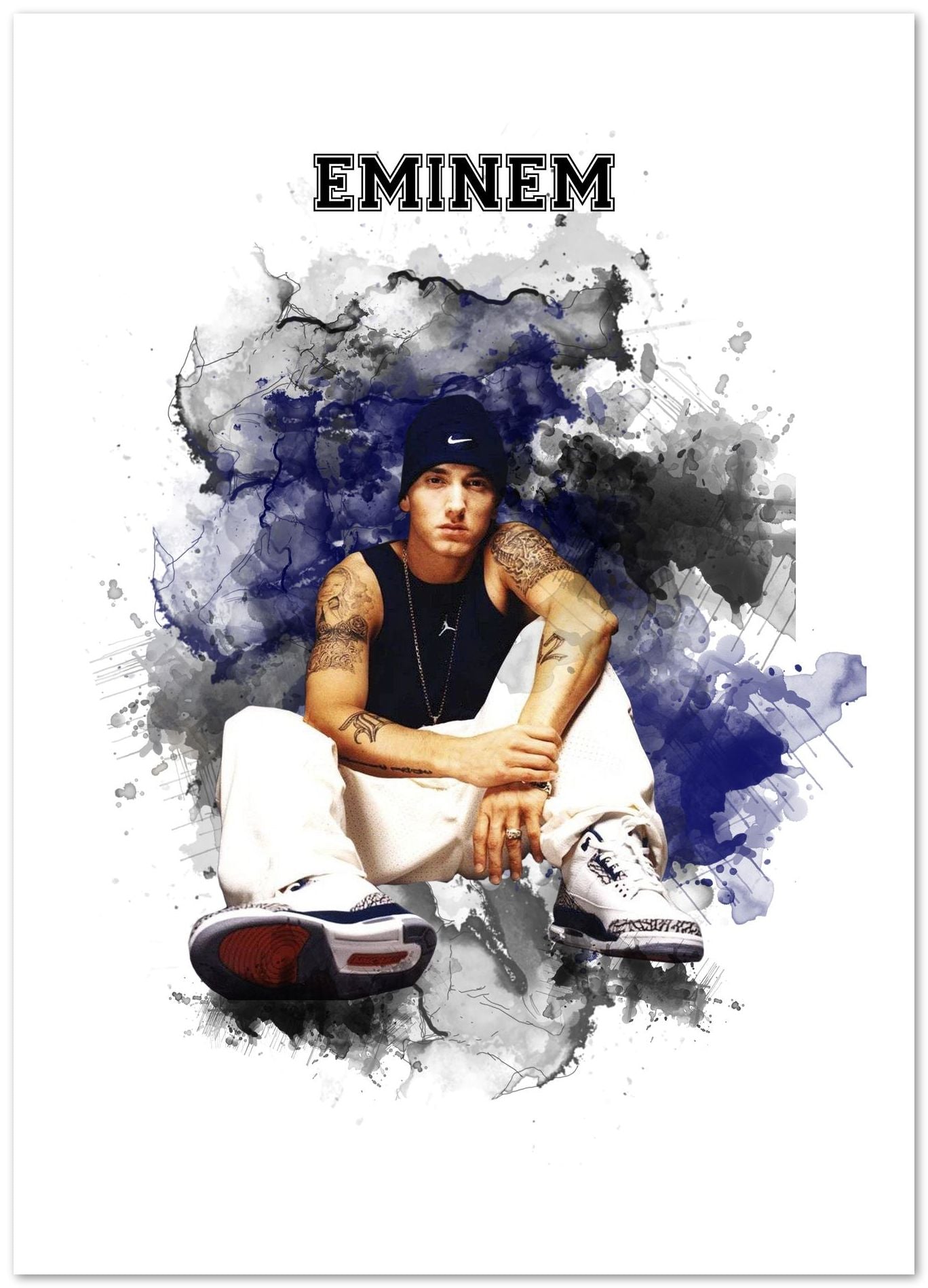 Eminem Rapper Watercolor 1 - @JeffNugroho