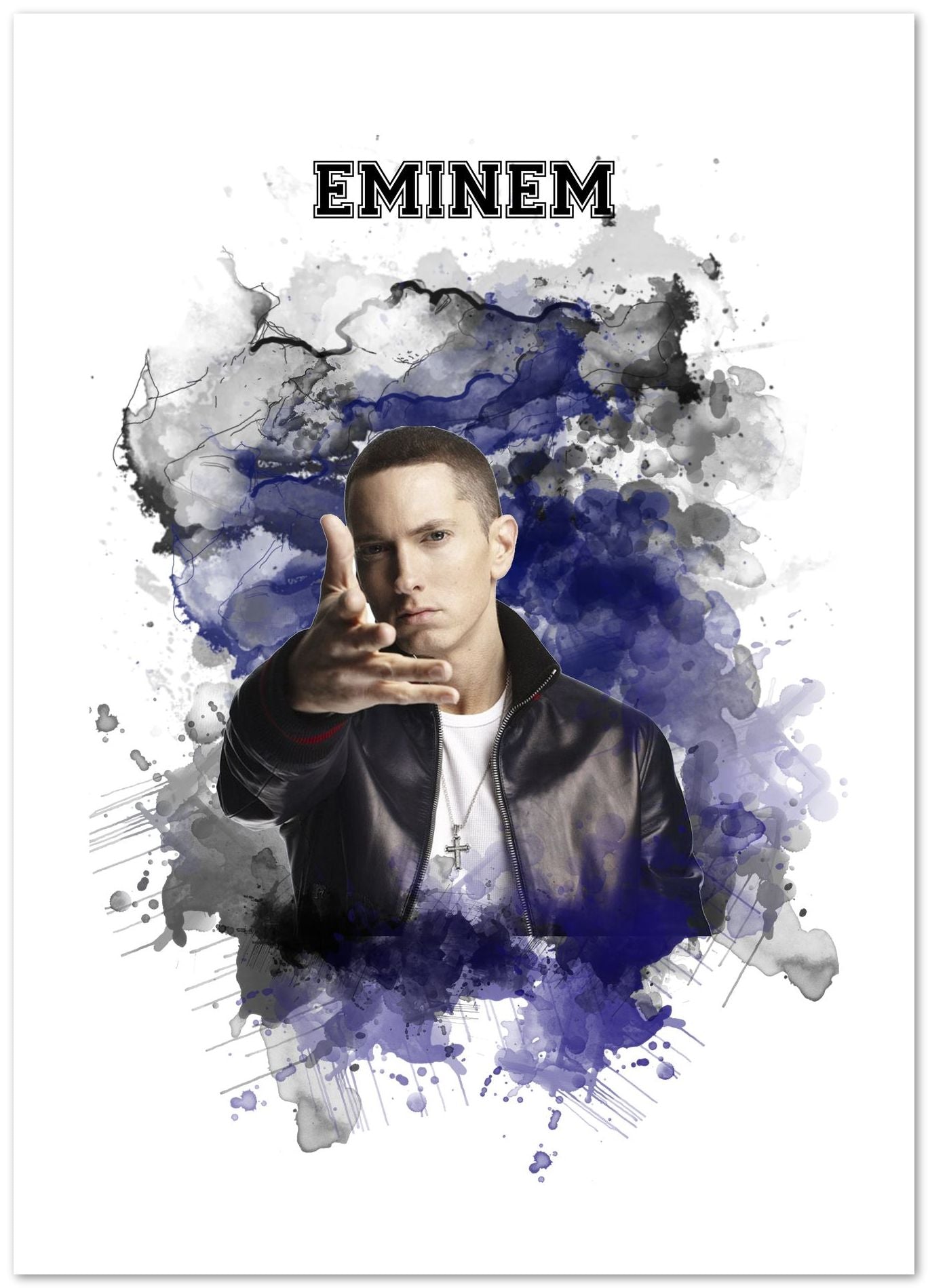 Eminem Rapper Watercolor 2 - @JeffNugroho