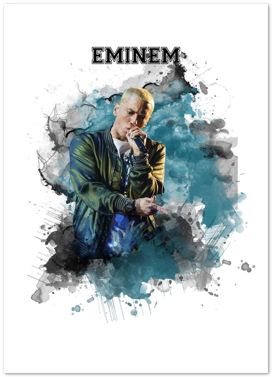 Eminem Rapper Watercolor 4 - @JeffNugroho