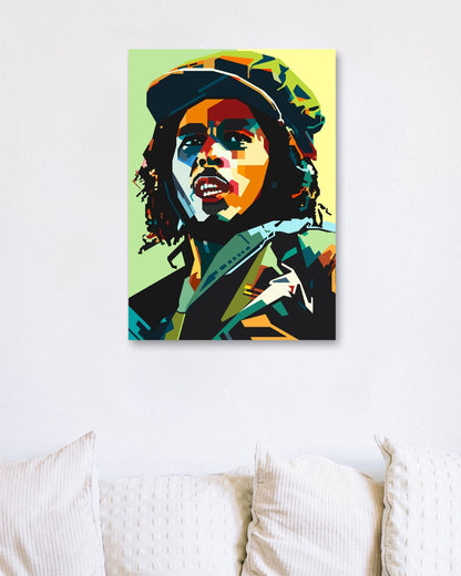 Bob Marley Style WPAP - @SupriWahyudi