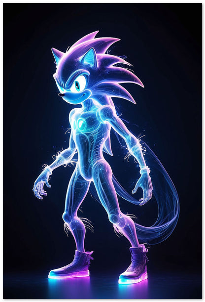 SONIC NEON ART STYLE 01 - @AROMABOLD