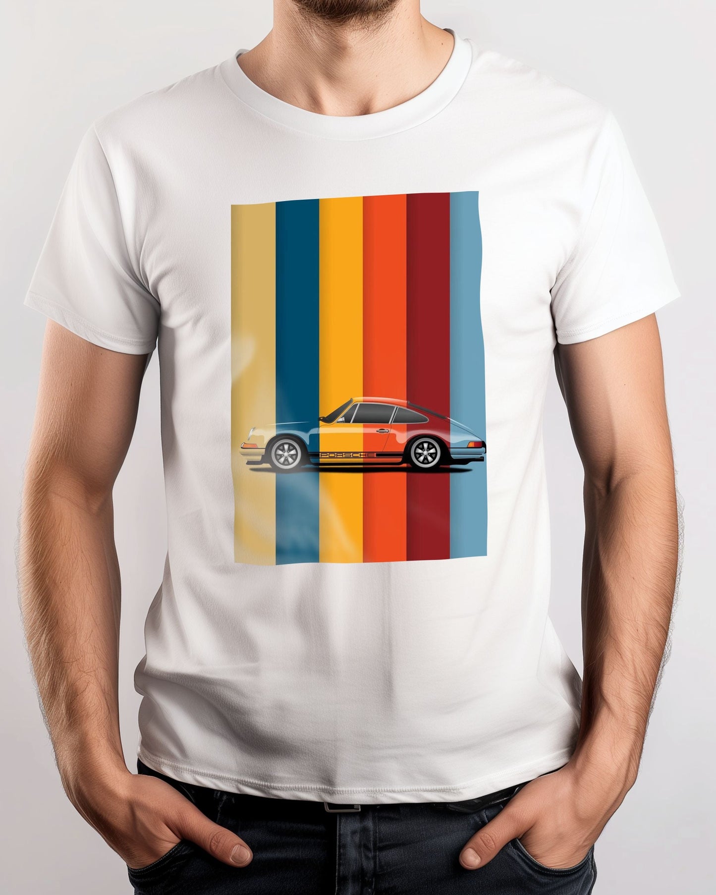 Tee Porsche 911 rainbow - @PopArtStudio