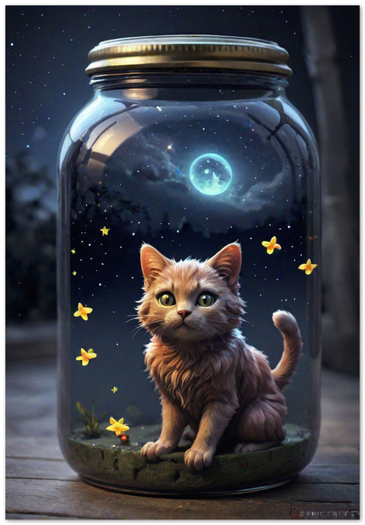 sweet cat in a jar - @PopArtStudio