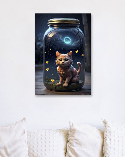 sweet cat in a jar - @PopArtStudio