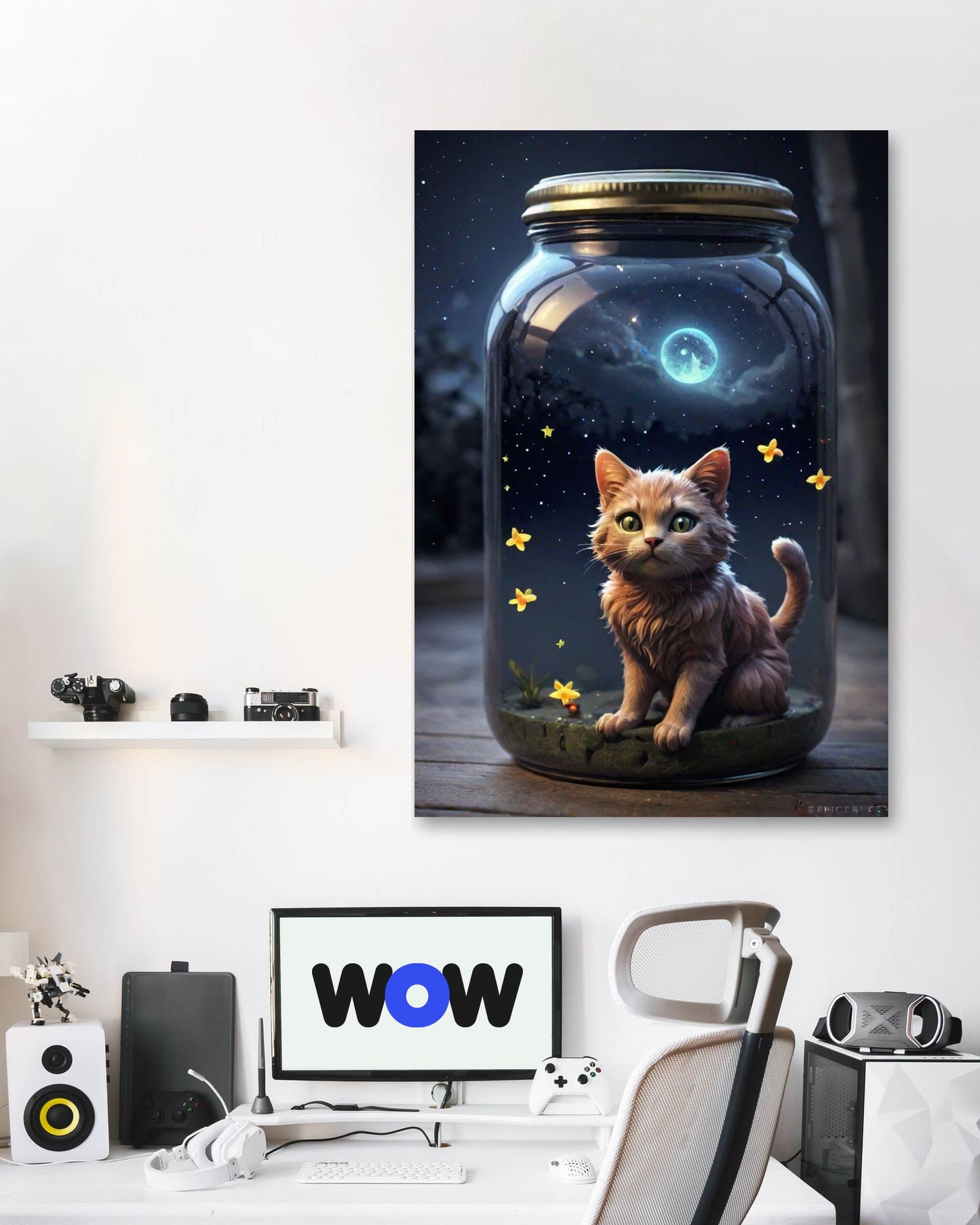 sweet cat in a jar - @PopArtStudio