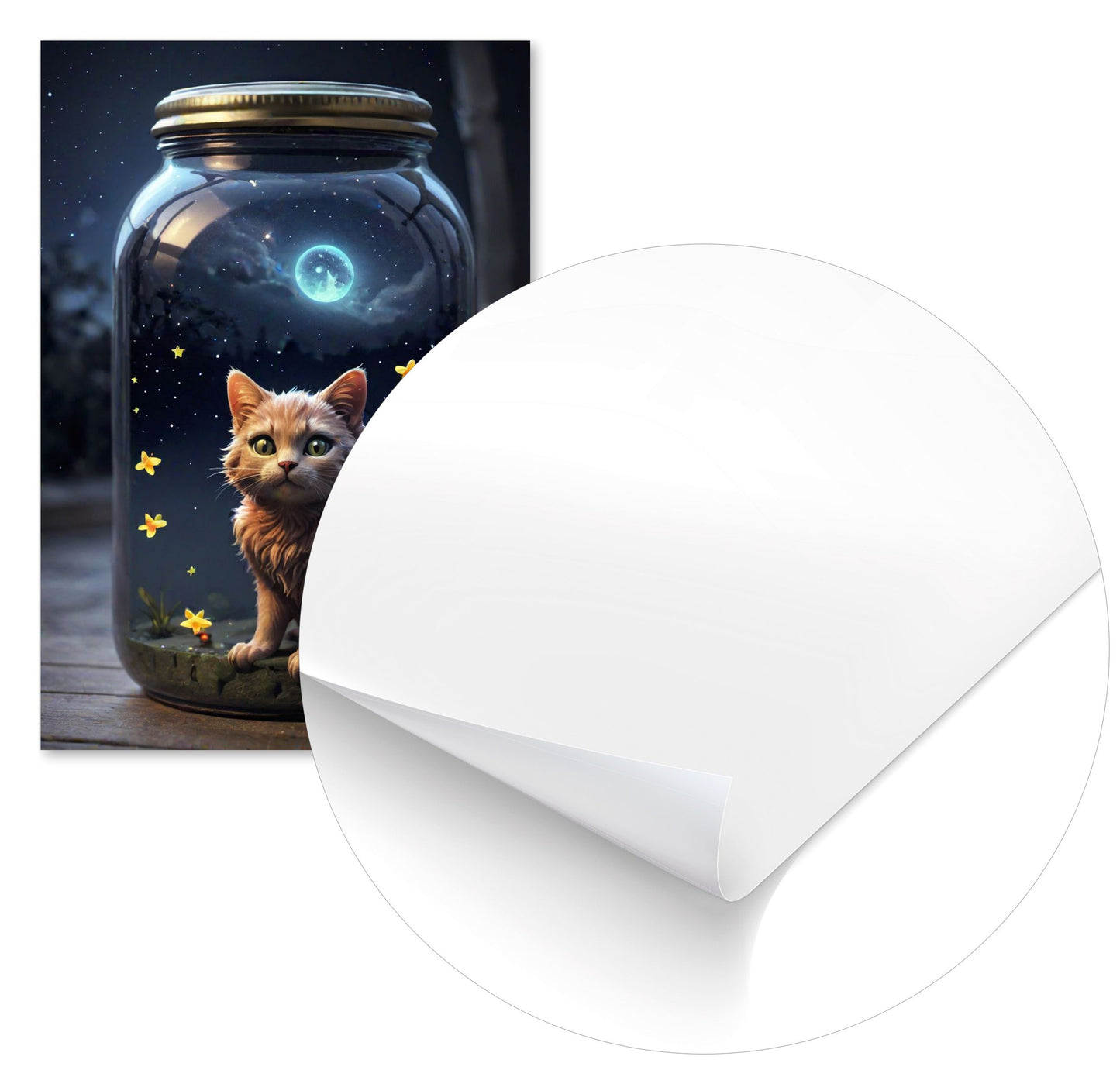 sweet cat in a jar - @PopArtStudio