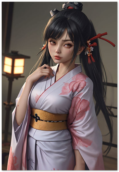 beautiful girl in kimono - @PopArtStudio