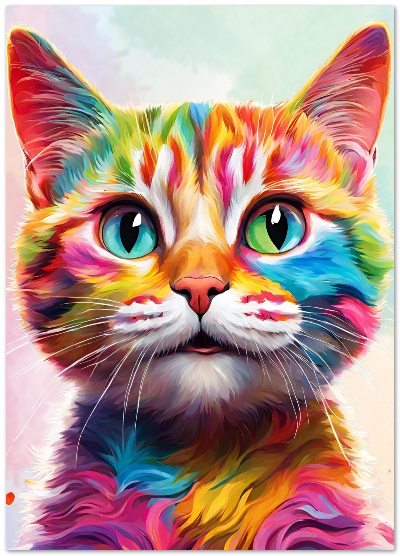 Cat Painted With Watercolor - @ArtOfPainting