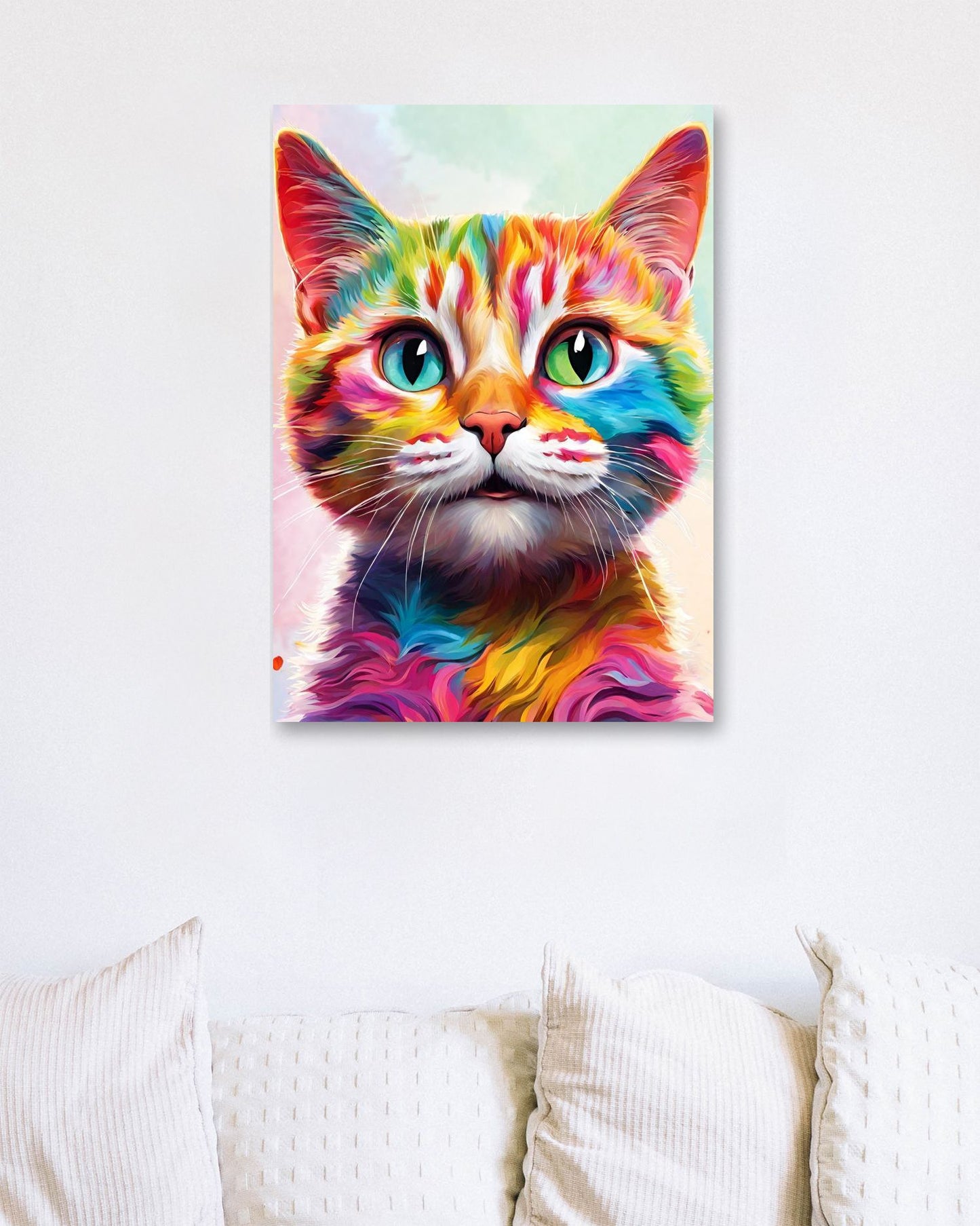 Cat Painted With Watercolor - @ArtOfPainting