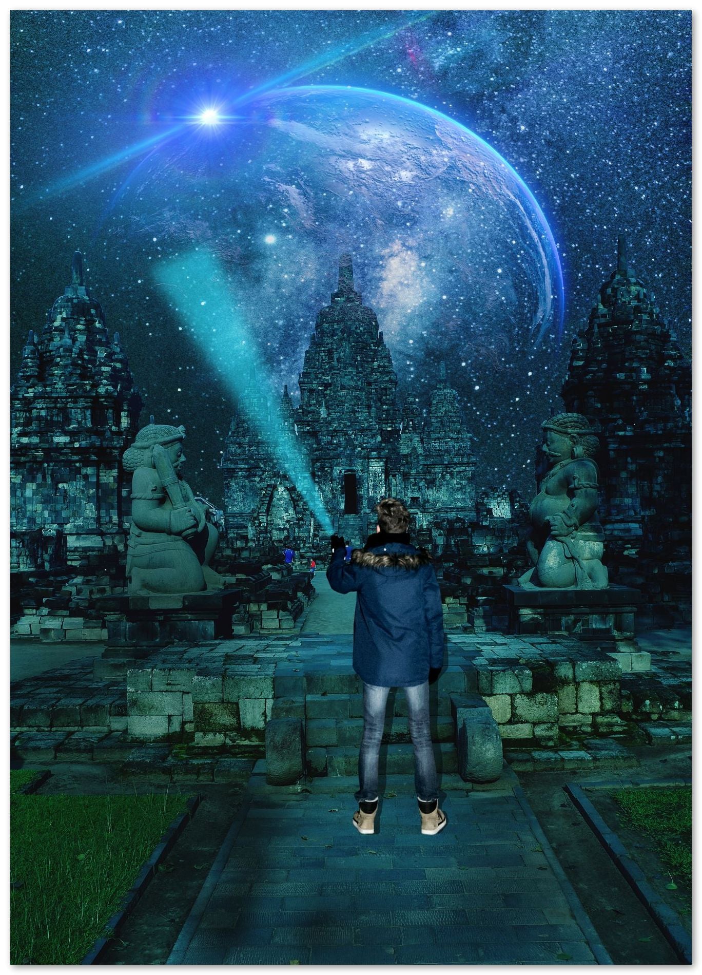 Temple Space Galaxy Night - @JeffNugroho