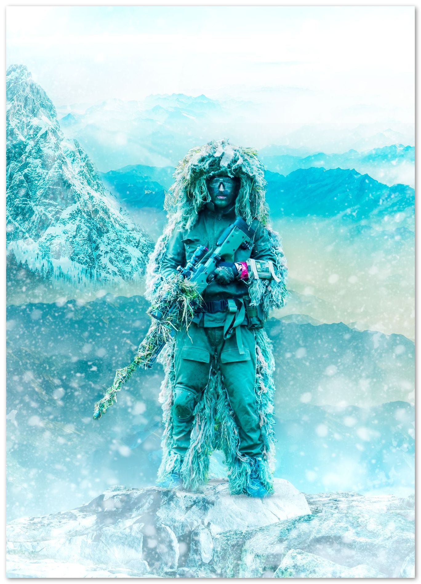 Snow Army Sniper - @ColorizeStudio