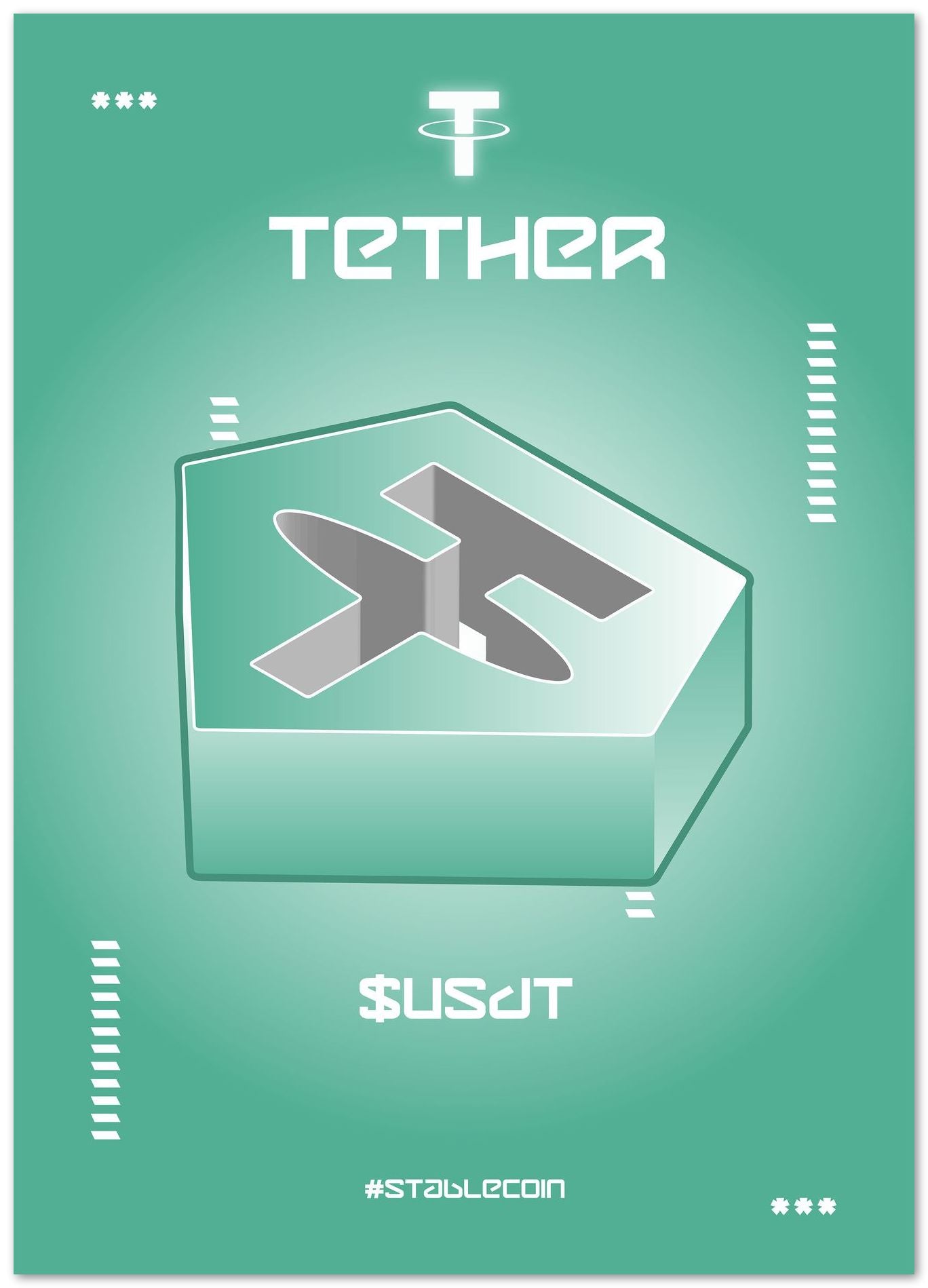 Tether USDT Coin Asset - @ColorizeStudio