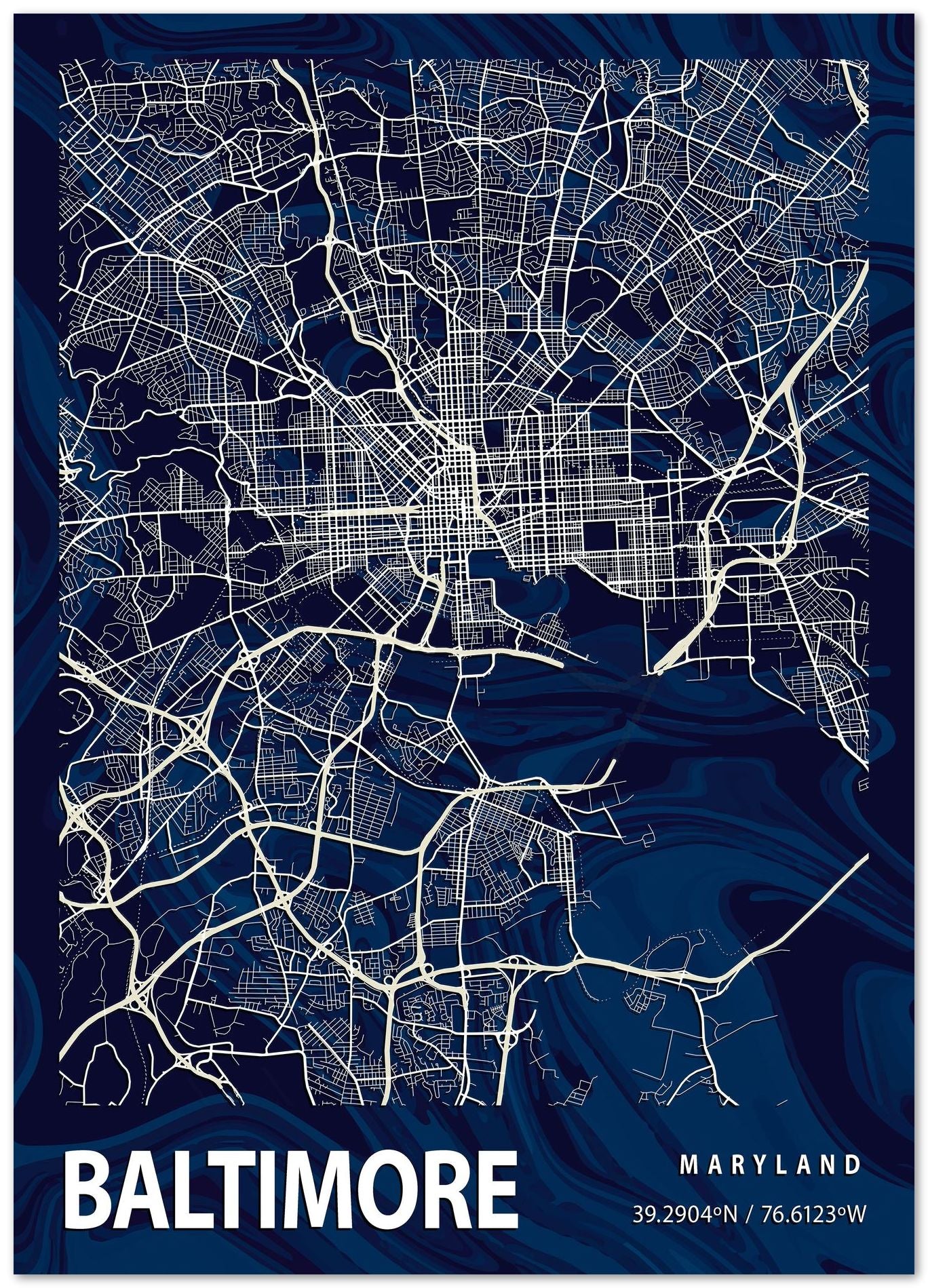 BALTIMORE CROCUS MARBLE MAP  - @Helios