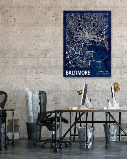 BALTIMORE CROCUS MARBLE MAP  - @Helios