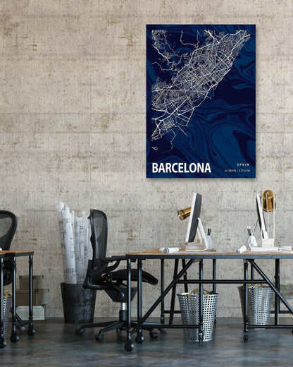 BARCELONA CROCUS MARBLE MAP  - @Helios